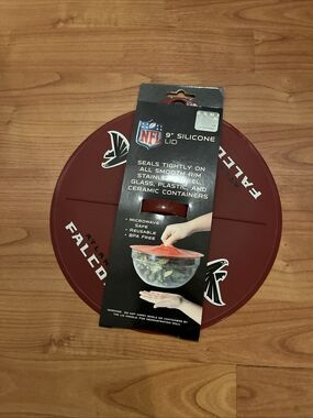 BB NFL Atlanta Falcons 9" Silicone Lids Pots & Bowls, Hot or Cold 1 Lid